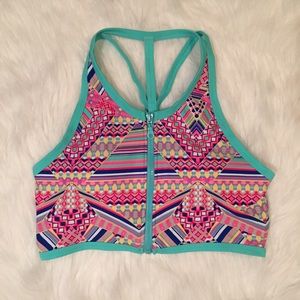 Tinibikini zip front swim top. 5/$25